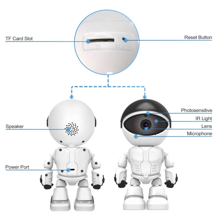 ESCAM PT205 HD 1080P Robot WiFi IP Camera, Support Motion Detection / Night Vision, IR Distance: 10m, EU Plug, PT205 EU Plug ESCAM PT205 HD 1080P Robot WiFi IP Camera, Support Motion Detection / Night Vision, IR Distance: 10m, EU Plug, PT205 EU Plug